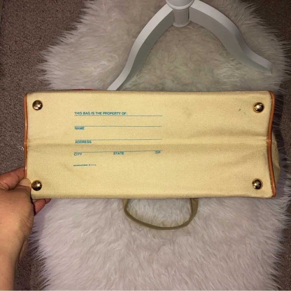 Vintage AMERICAN EXPRESS TRAVEL AGENCY Rare Beige Canvas Collectible Bag